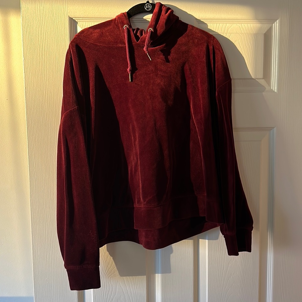 Sanctuary Velour Burgundy Sweatshirt